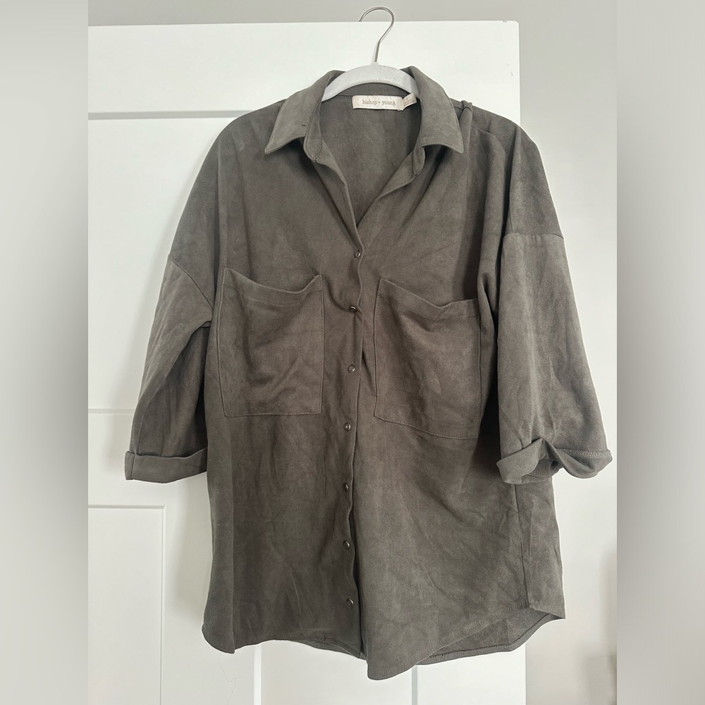 Olive Green Button Down